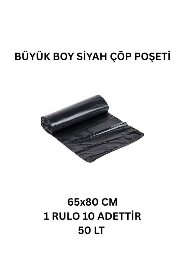 Siyah Büyük Boy Çöp Poşeti 2 Rulo - 2
