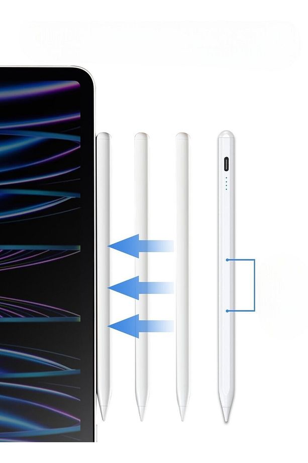 Dokunmatik Stylus Kalem Power-Display Manyetik iPhone/iPad/Samsung iOS ve Android Uyumlu Stylus Pen - 2