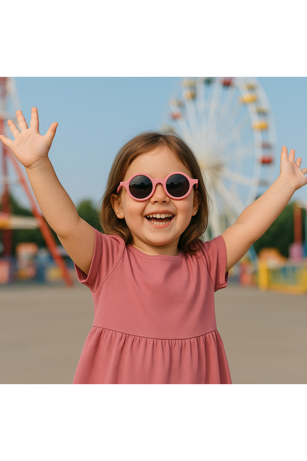 Round Kids Sunglasses Unisex Eyewear Uv 400 Protection Polarized Ce Certified Trending Glasses