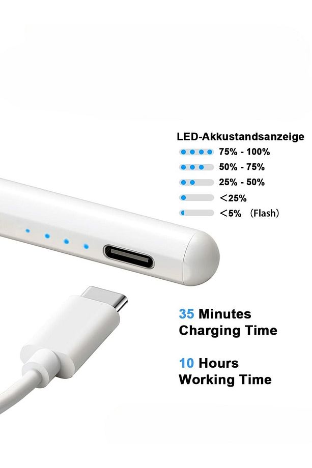 Dokunmatik Stylus Kalem Power-Display Manyetik iPhone/iPad/Samsung iOS ve Android Uyumlu Stylus Pen - 3