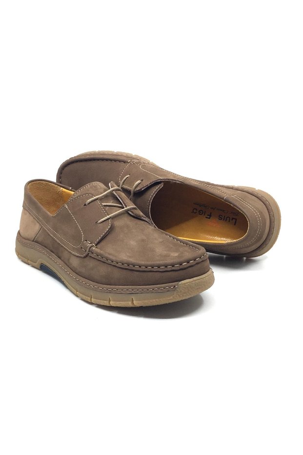 100% Leather Nubuck Men's Seasonal Comfortable Tımbır Rok Lace-Up Shoes New Season 40-44