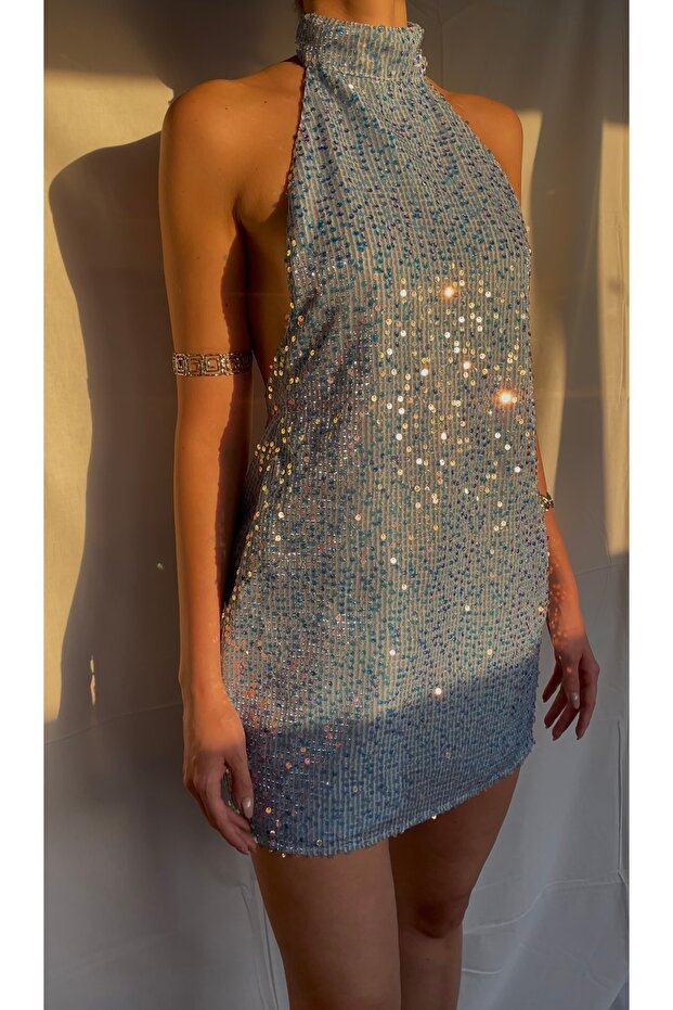 Aurora Halter Sequin Dress - 2