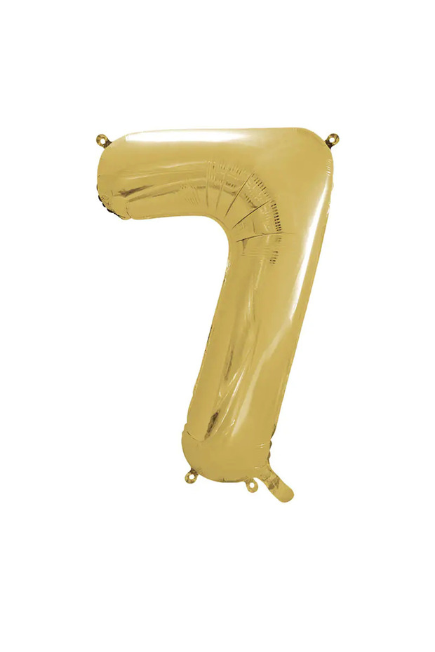 1 Piece 34 Inch 76 cm Gold Foil Balloon Helium Balloon 7 Year Old Balloon 7 Number Balloon