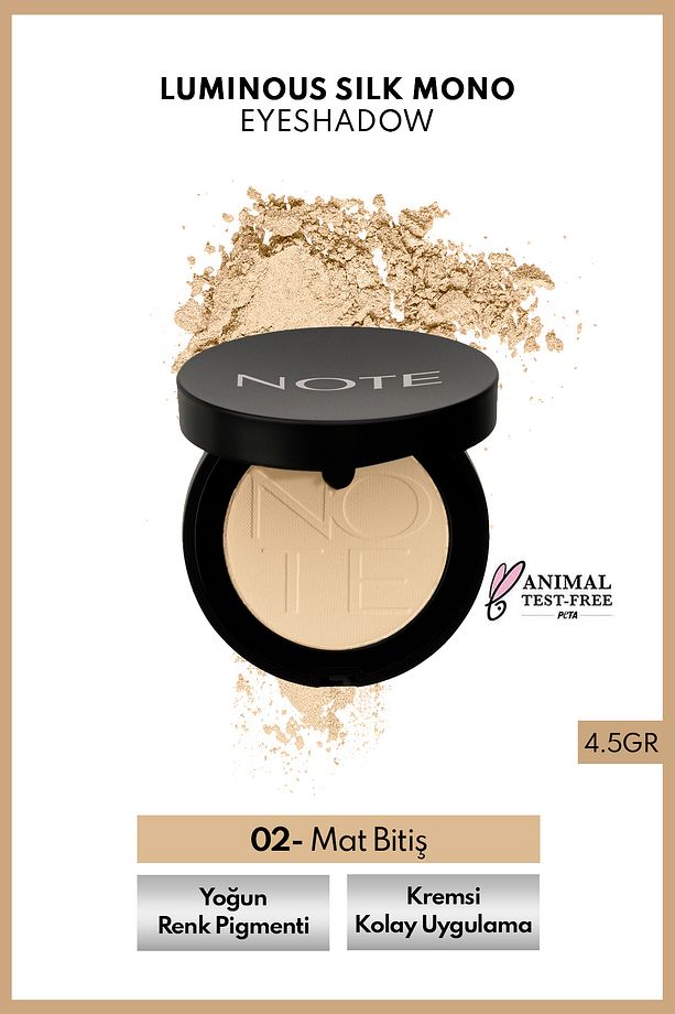 Luminous Silk Eyeshadow Tekli Göz Farı – 02 Krem - 1