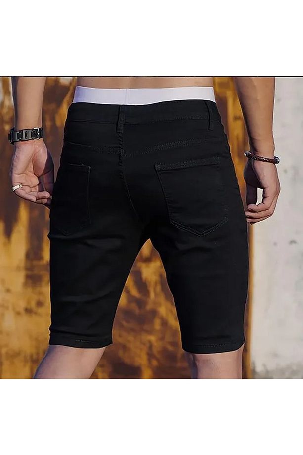 Kaizer Denim Erkek Siyah Baggy şort - 2