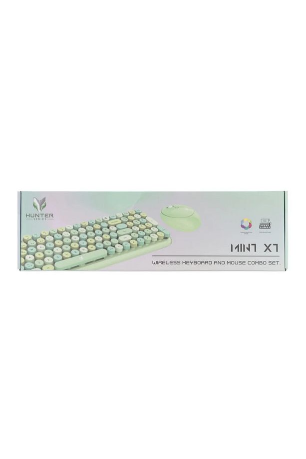 Mint Xt Retro Kablosuz Klavye Mouse Mousepad Seti - 2