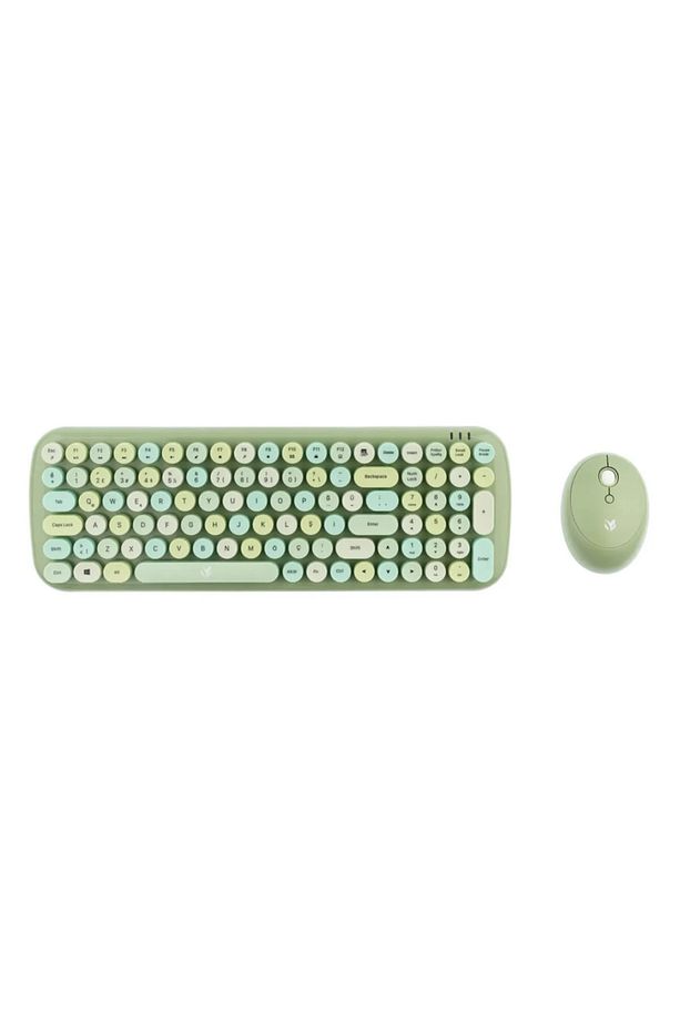 Mint Xt Retro Kablosuz Klavye Mouse Mousepad Seti - 4