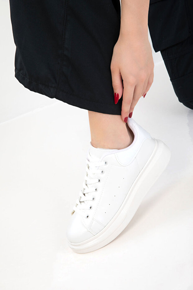 Beyaz Kadın Sneaker 15732 - 5