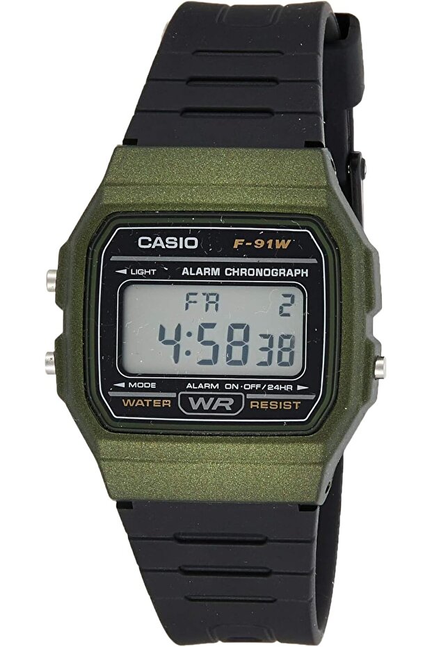ساعة رقمية للجنسين موديل F-91WM-3ADF