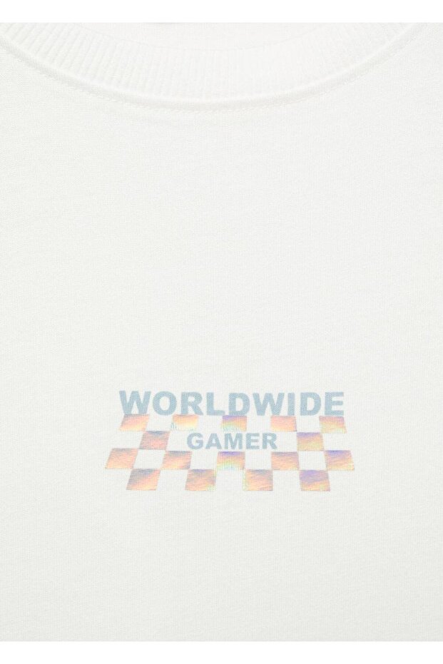 Desenli uzun kollu tişört - 5