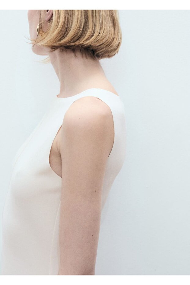 Kayık yaka örgü elbise - 8