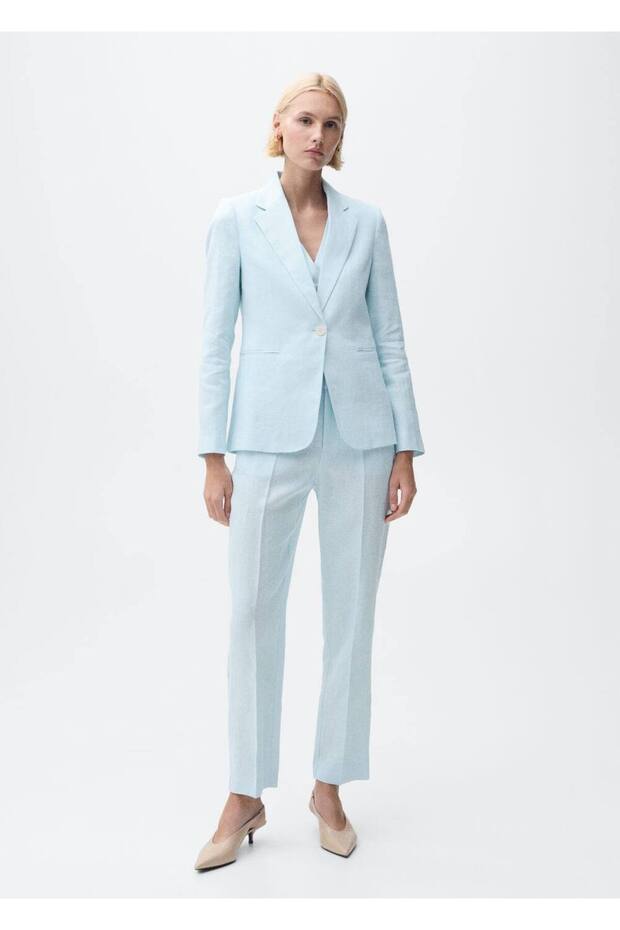 Keten blazer ceket - 2