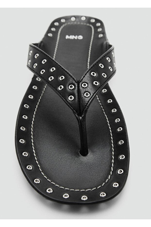 Die cut deri sandalet - 5