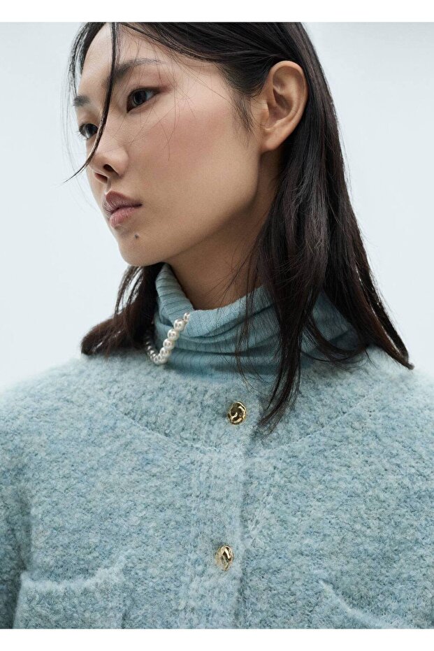 Strass taşlı buklet ceket - 8