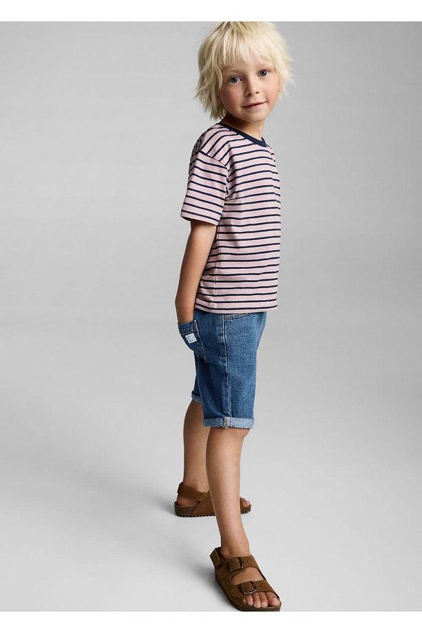 Bağcıklı denim şort - 2