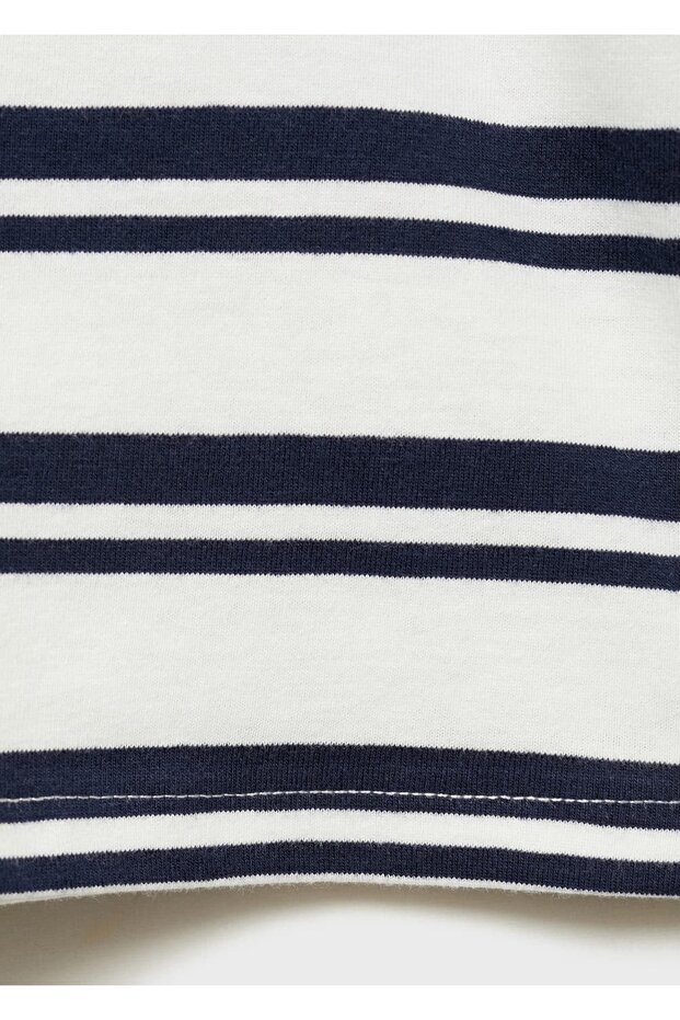 Βαμβακερό ριγέ μπλουζάκι - 7