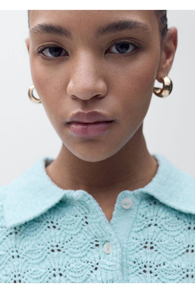 Kroşe Polo Yaka Kazak - 6