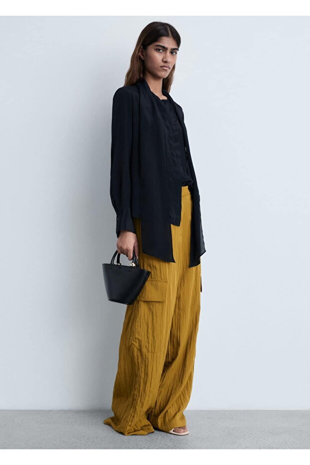 Dokulu kargo pantolon - 5