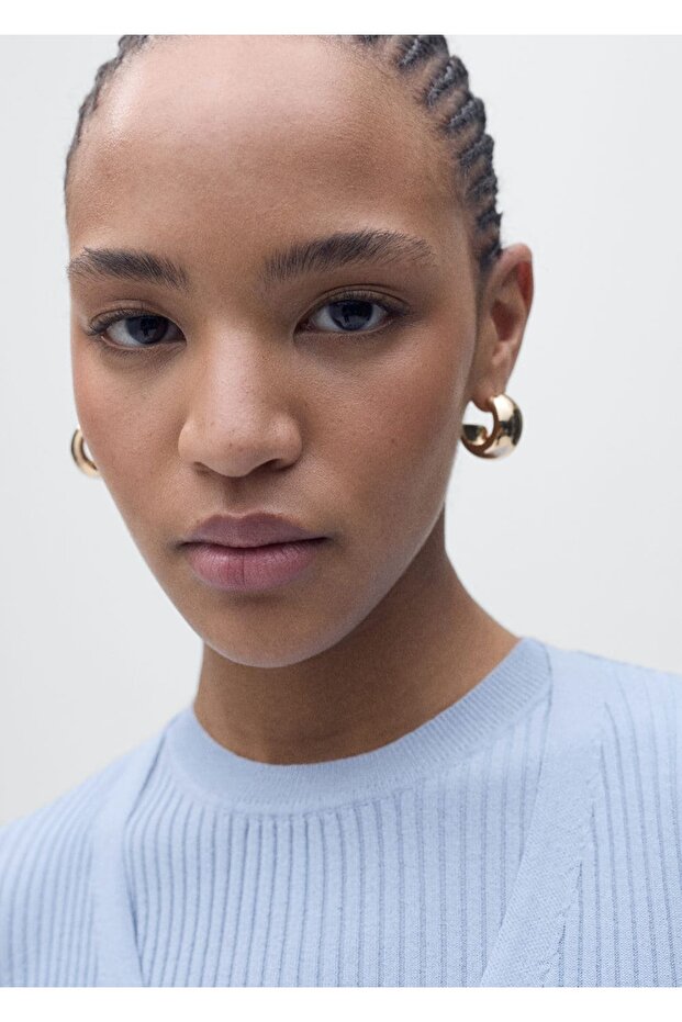 V yaka ribana triko hırka - 7