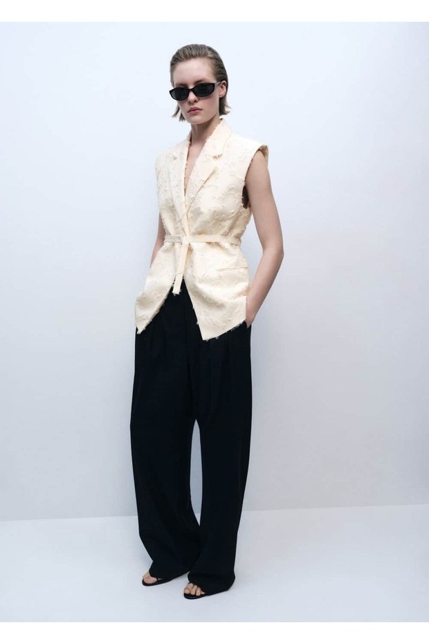 Kemerli dokulu yelek - 6