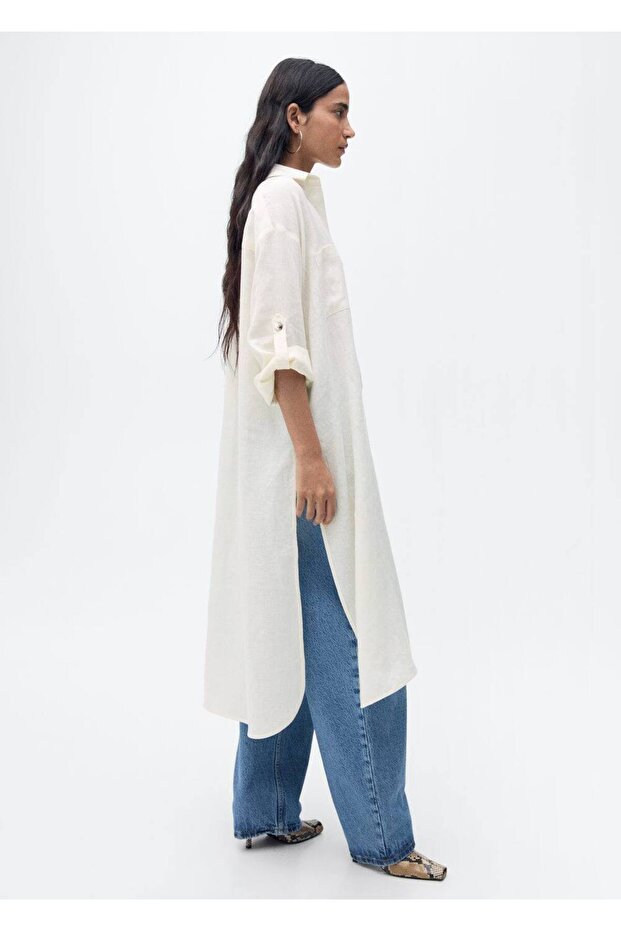 Uzun keten gömlek - 6