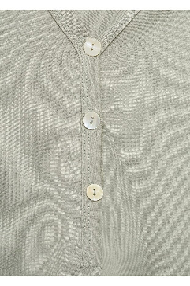 Pamuklu V yaka gecelik - 7