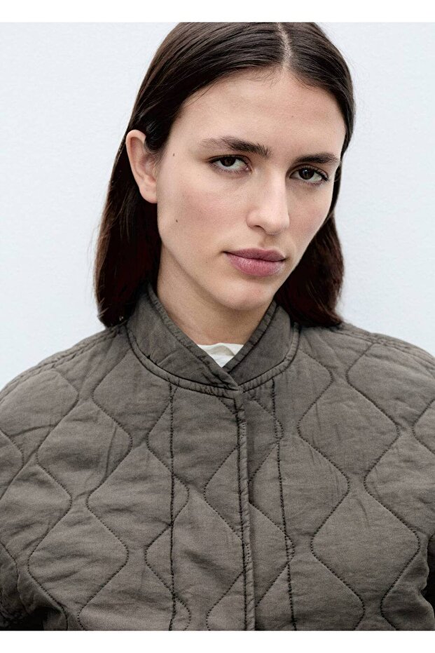 Kapitone bomber ceket - 8