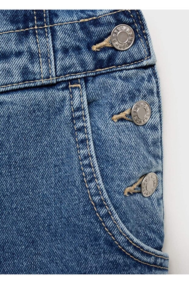 Düz kesim kot salopet - 8