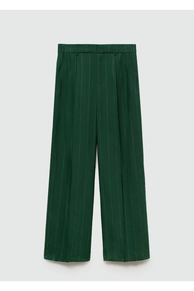 İnce çizgili kumaş pantolon - 3