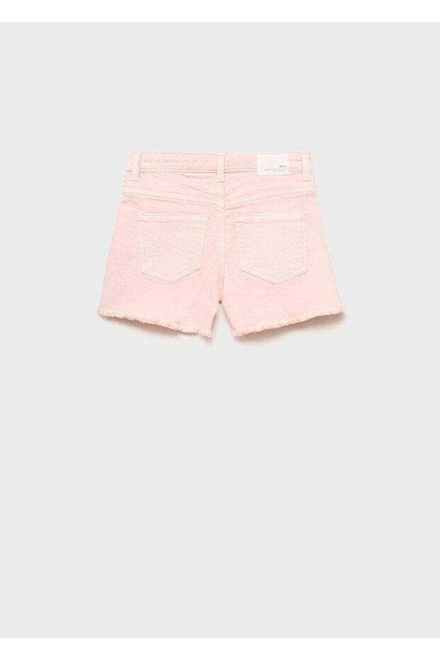 Paçaları dikişsiz denim şort - 4