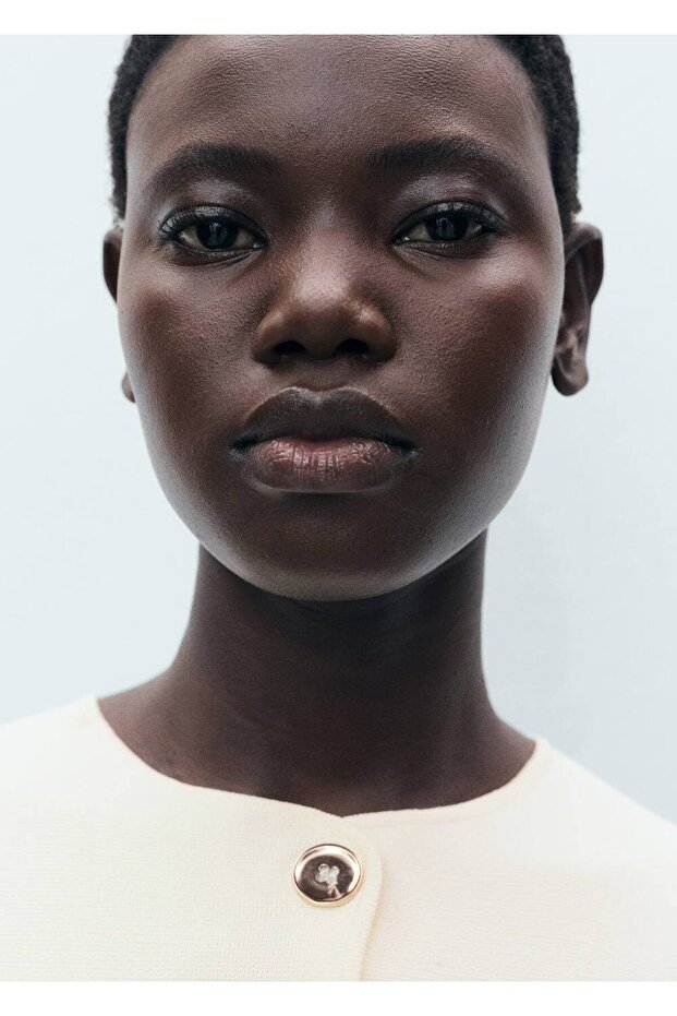 Düğmeli ince triko yelek - 7