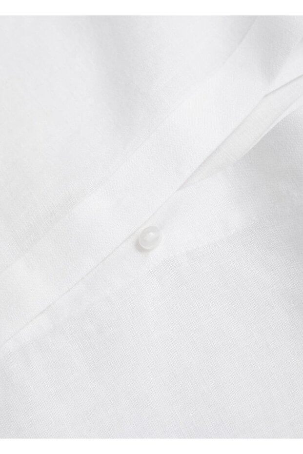 Regular kesim keten gömlek - 8