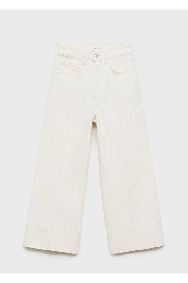 Wideleg crop dikişli jean - 3