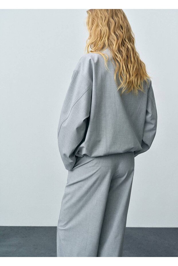 Oversize fermuarlı parka - 4