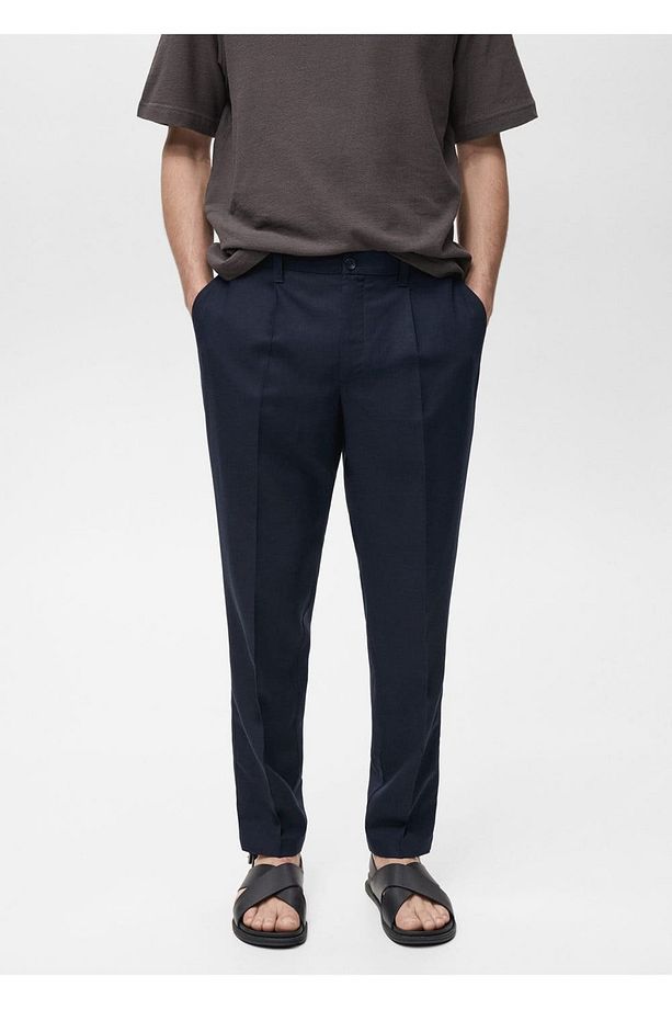 Regular fit keten pantolon - 1