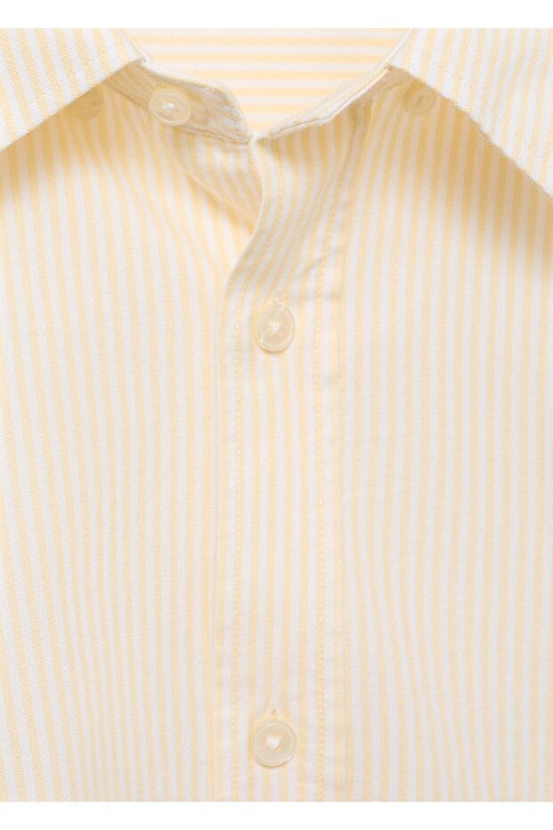 Kodak çizgili %100 pamuklu gömlek - 5