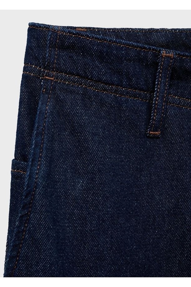 Regular kesim koyu yıkama jean pantolon - 7