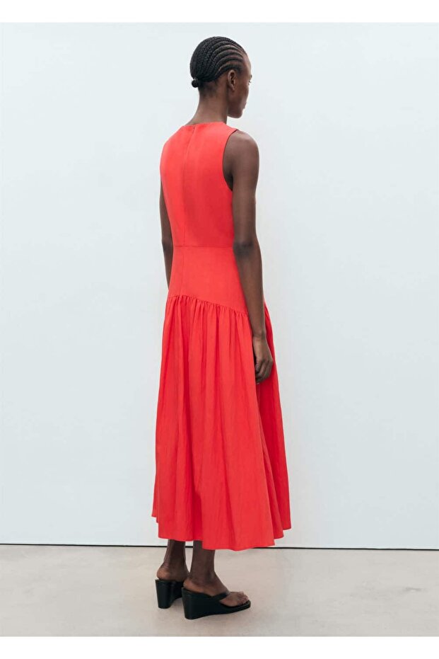 Kombine evaze elbise - 4