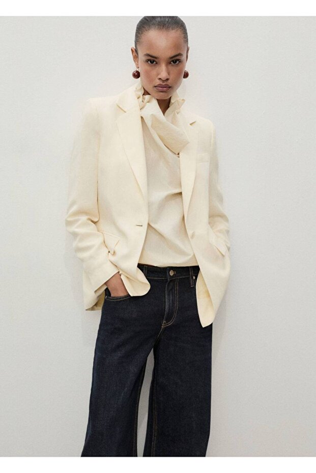 Düşük bel rinse wash wide leg jean - 7