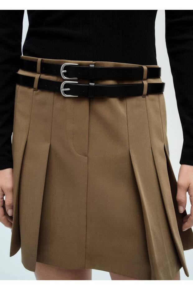 Kombine triko kısa elbise - 1