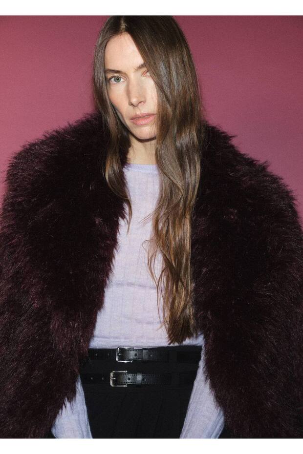 Fusta plisată cu curea dublă - 6