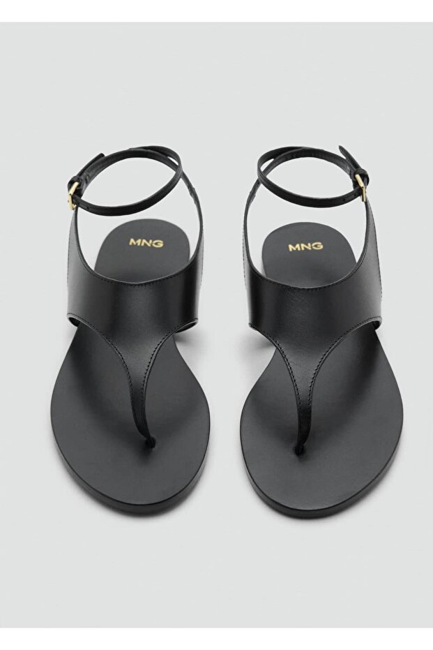 Deri bantlı sandalet - 7