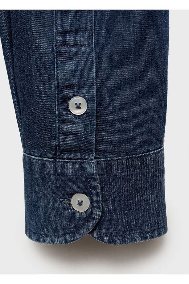 %100 pamuklu chambray gömlek - 6