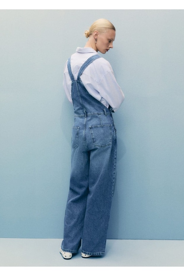 Düz kesim kot salopet - 4