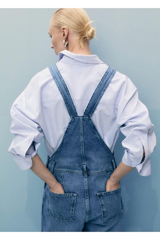 Düz kesim kot salopet - 6