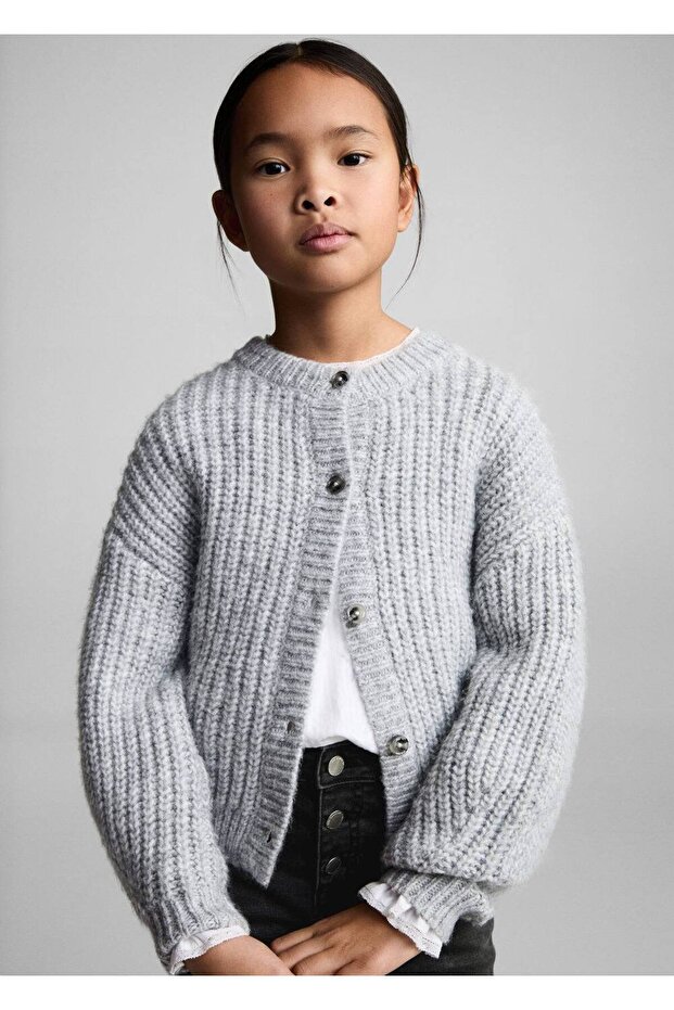 Düğmeli flared jean pantolon - 1