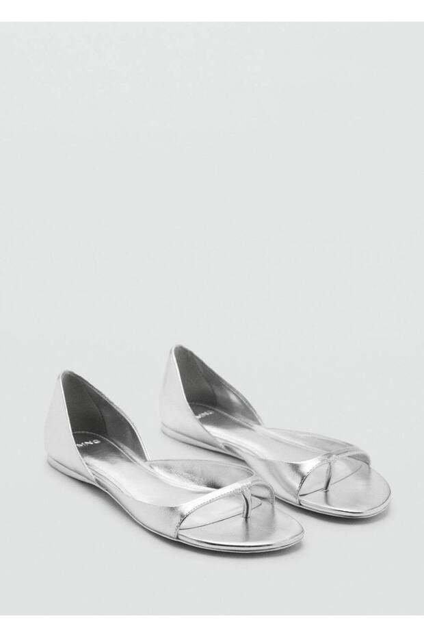 Metalik deri sandalet - 1