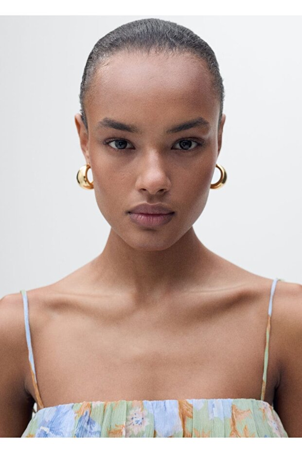 Blumenkleid mit gerafftem Bund - 8