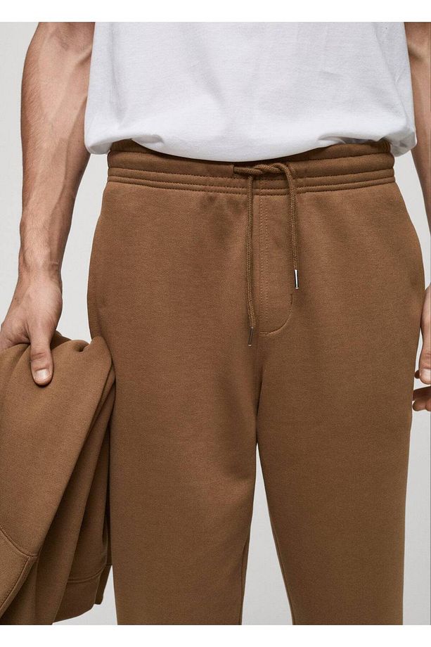 İpli Pamuklu Jogger Pantolon - 8