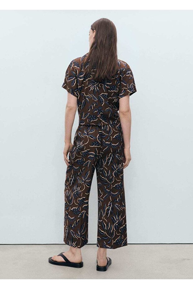 Oversize Desenli Pantolon - 4